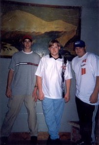 Kerby, Jake, and I on New Year's Eve, 1998